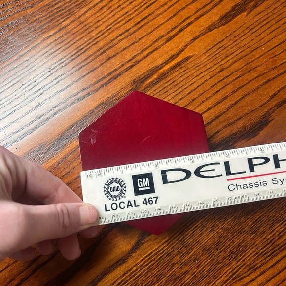 Burgundy Wood-like Hexagonal Jewelry Riser Display - Picture 5 of 6